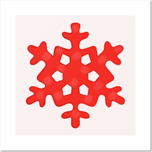 Red Snowflake Posters and Art